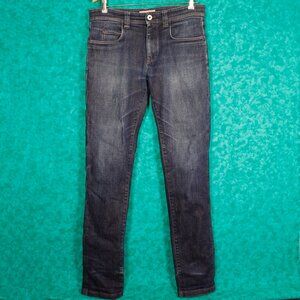 LORO PIANA 2022 Navy Blue Cotton Denim Jeans. Skinny/Straight Fit. SIZE 32